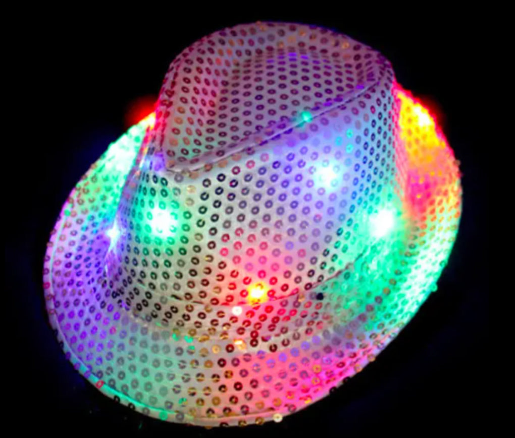 Custom Flashing Led Sequin Fedora Hats