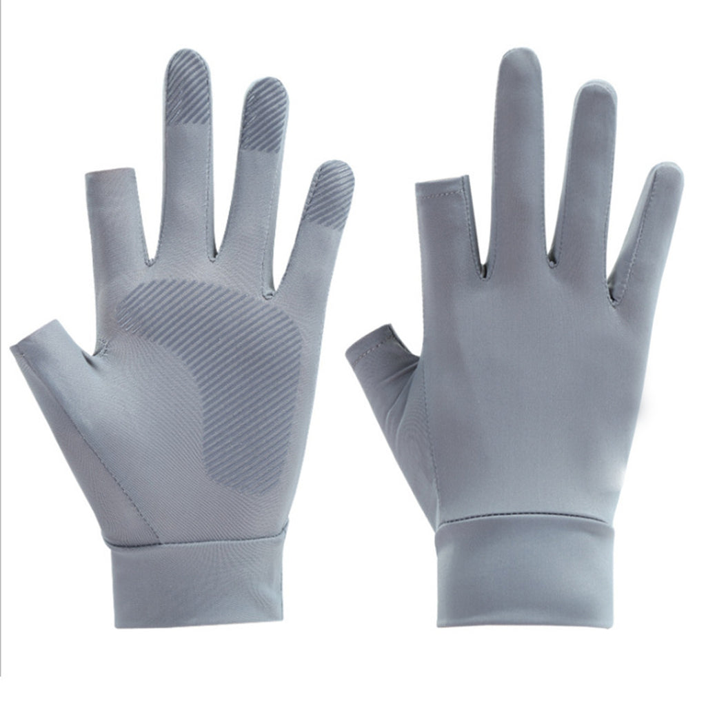 Ice Silk Sunscreen Gloves Bare Two Fingers