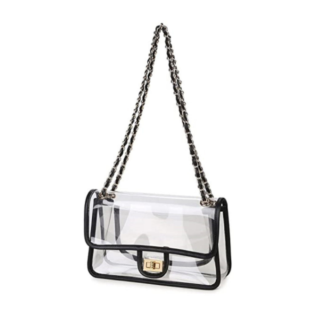 Clear PVC Chain Crossbody Shoulder Bag