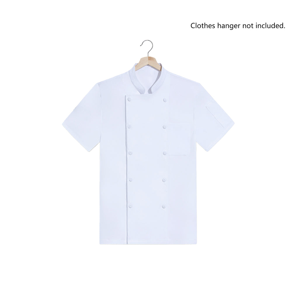 Unisex Chef Coat Short Sleeve For Restaurant