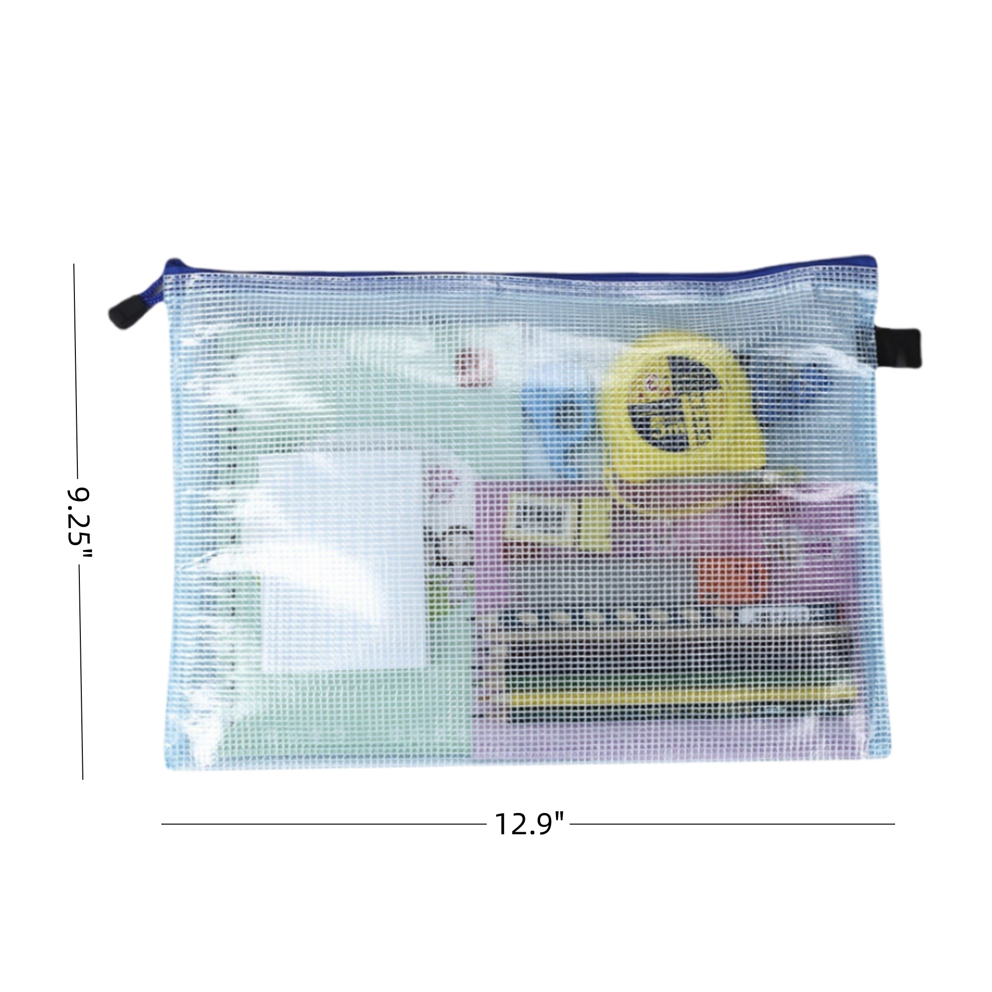 Thickened Waterproof Zipper Type Transparent Mesh A4 Document Bag