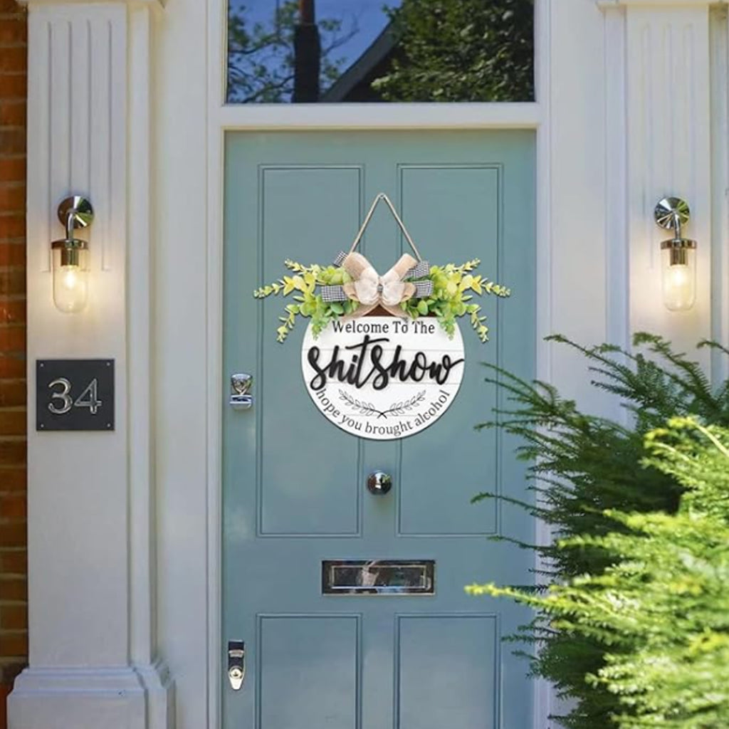 Funny Welcome Wall Hanging Sign Plaque