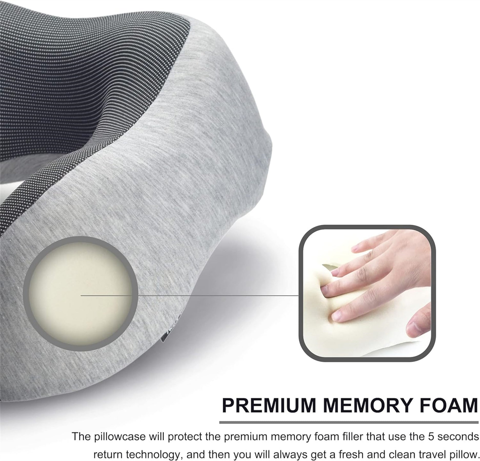 Memory Foam Travel Neck Pillow