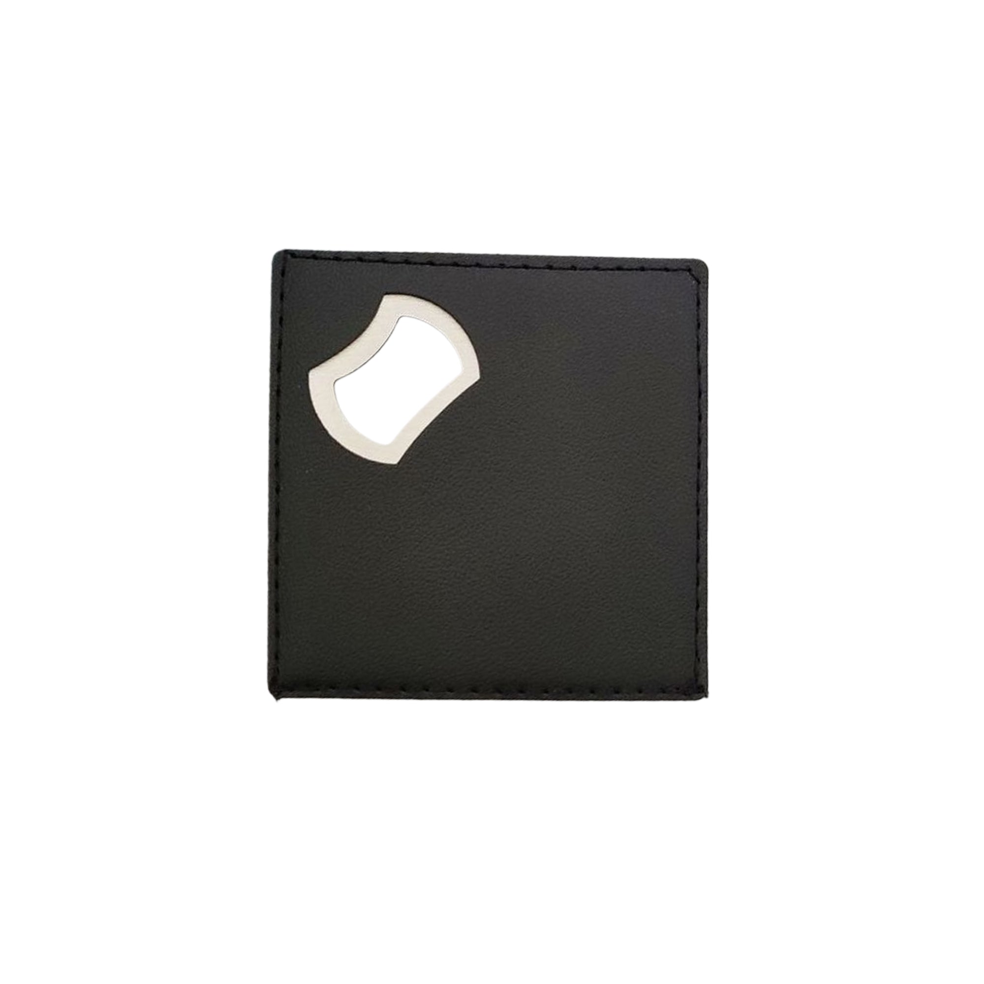 3.8 Inch Pu Leather Drink Coaster With Bottle Opener