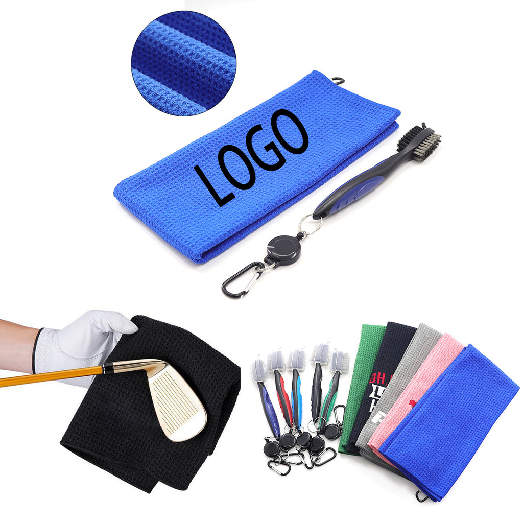 Golf Towel And Brush Set