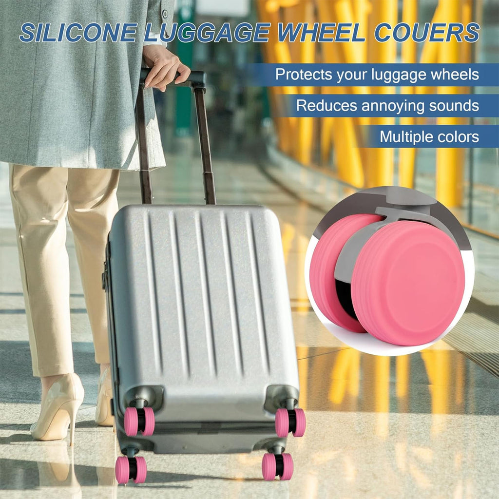 Luggage Wheel Covers Silicone Suitcase Wheel Protector