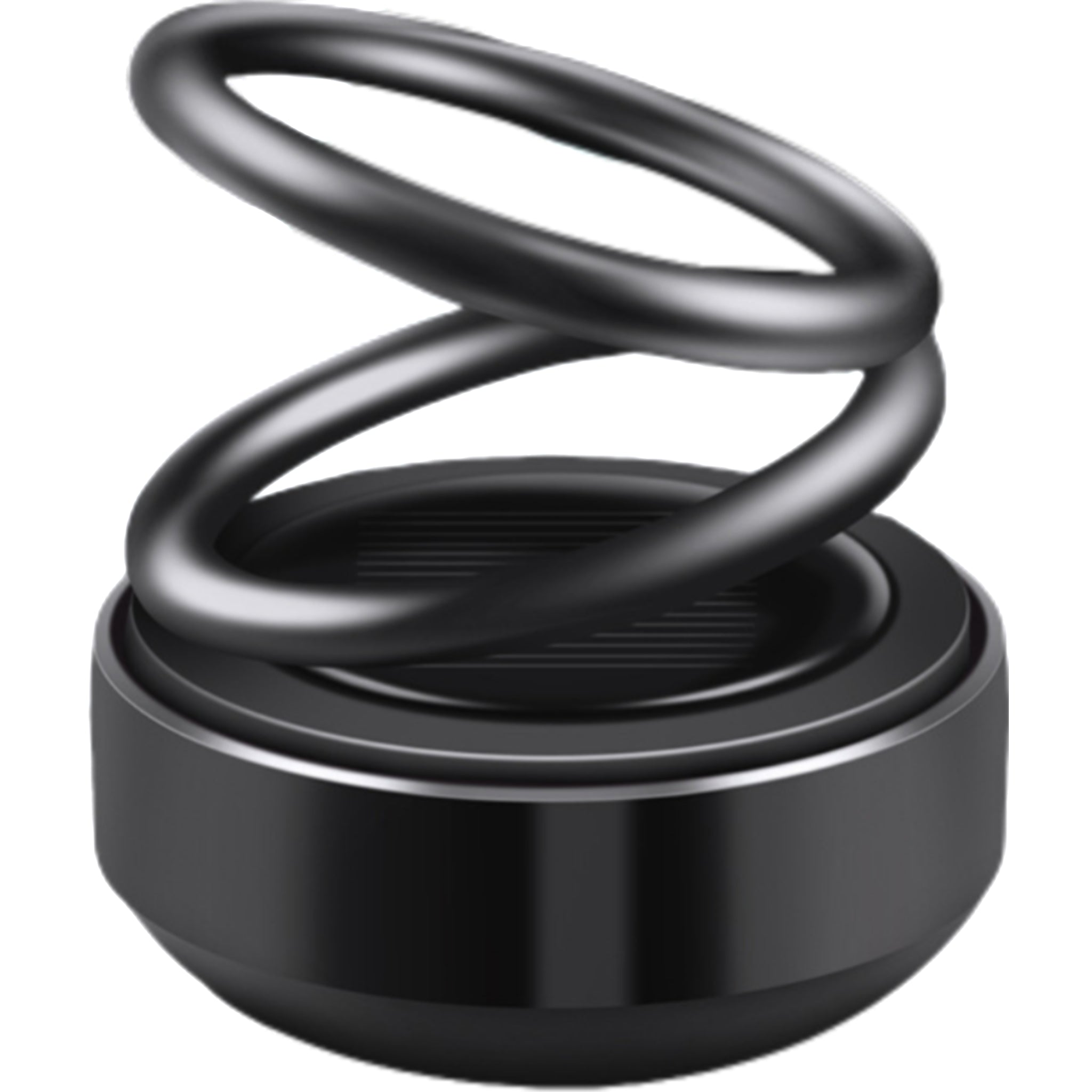 Solar - Powered Double - Ring Floating Car Ornament