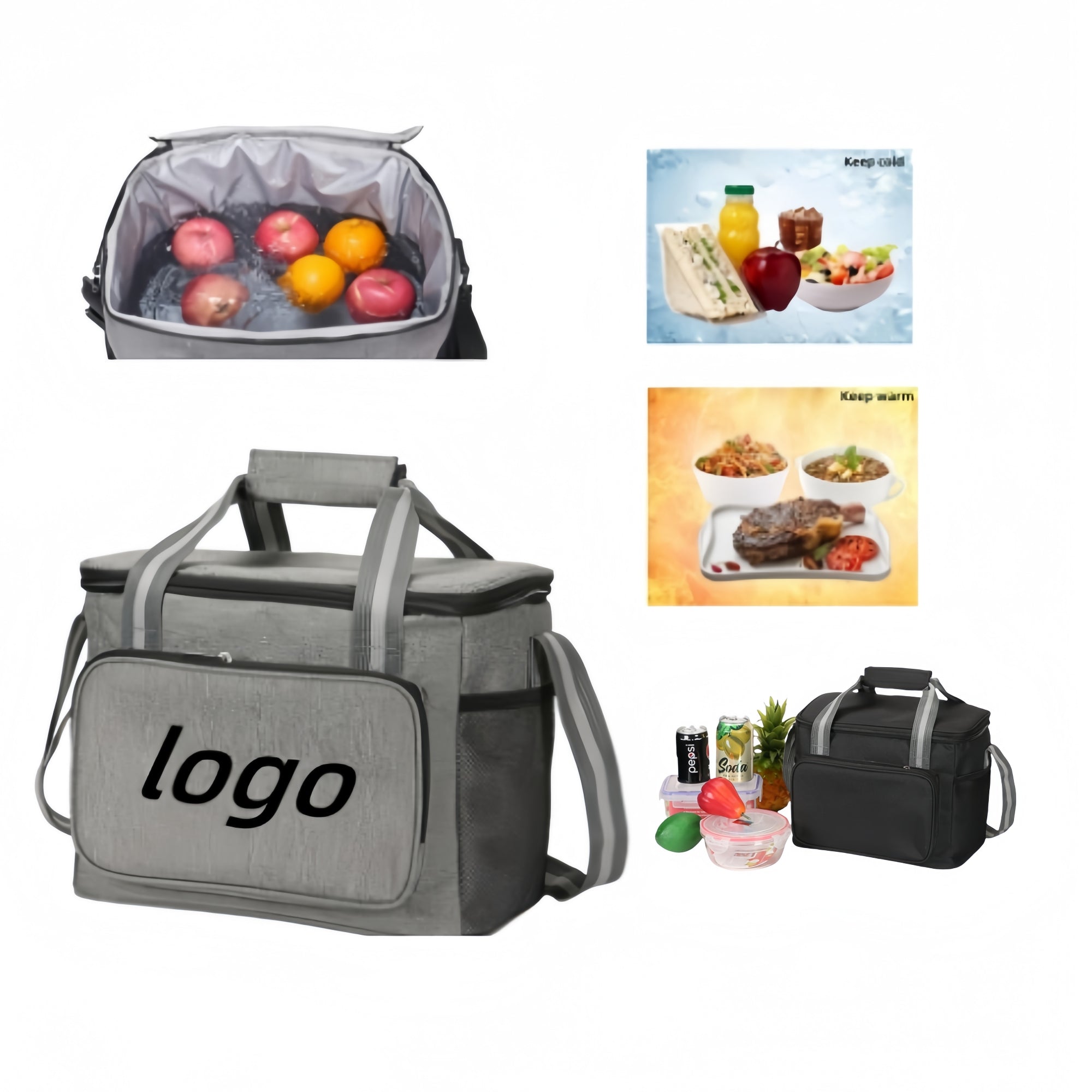15L Oxford Fabric Thickened Waterproof Outdoor Insulated Cooler Bag