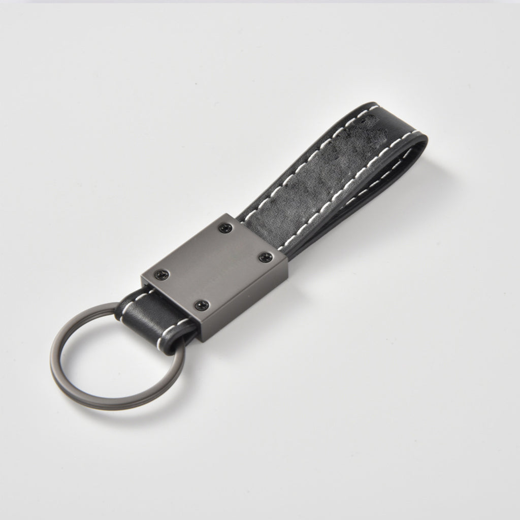 Leather And Alloy Keychain