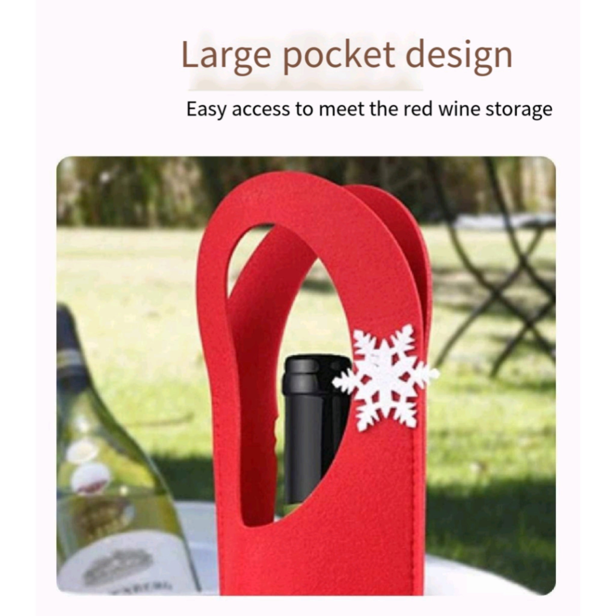 Christmas Felt Wine Bag