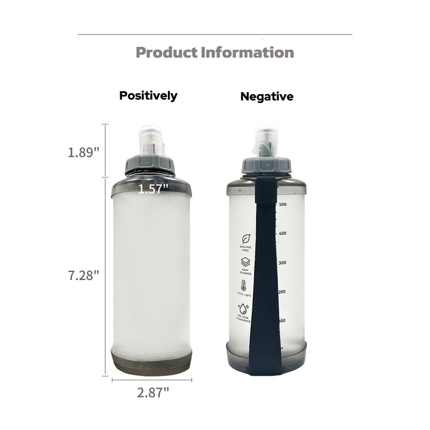 Foldable Sports Soft Water Bottle
