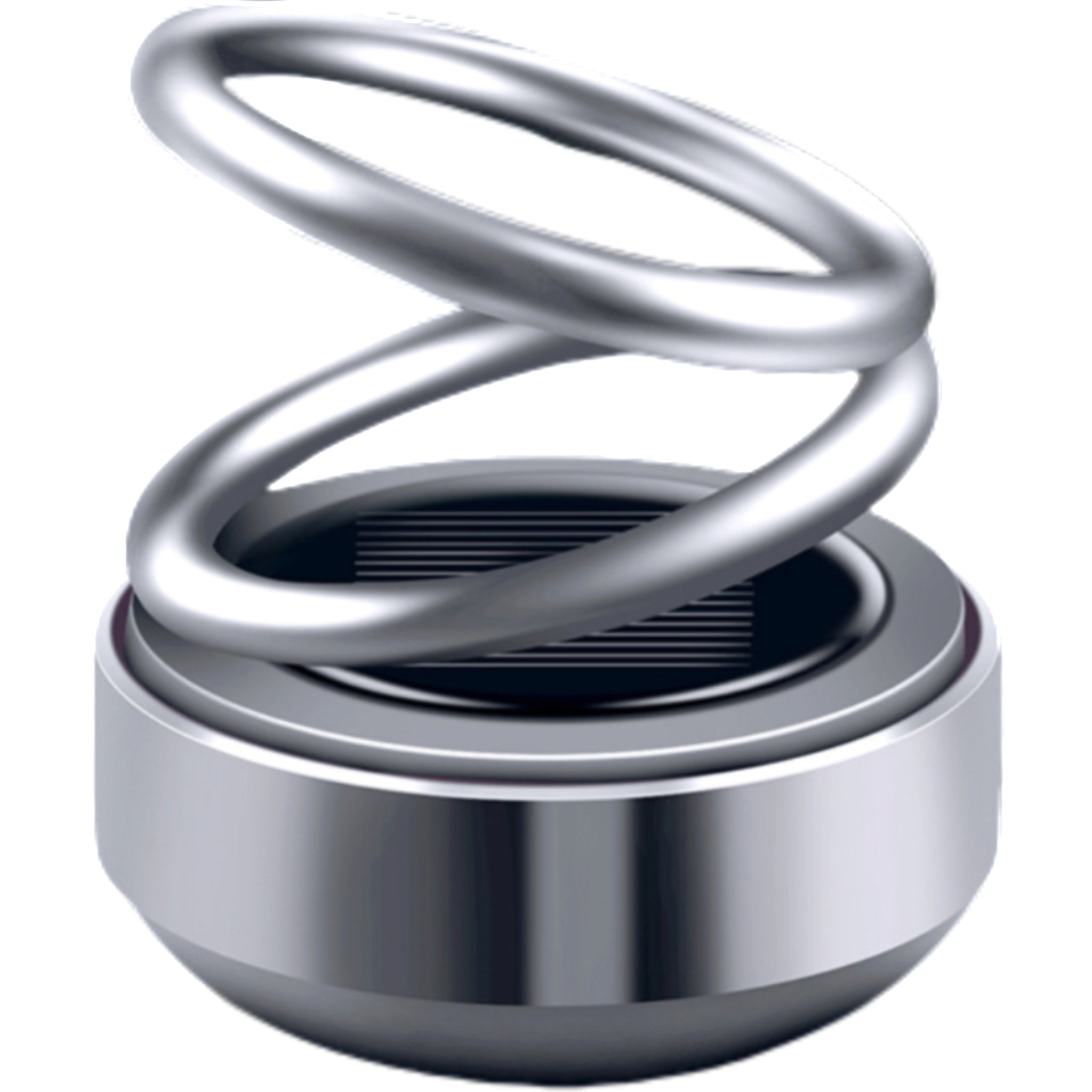 Solar - Powered Double - Ring Floating Car Ornament