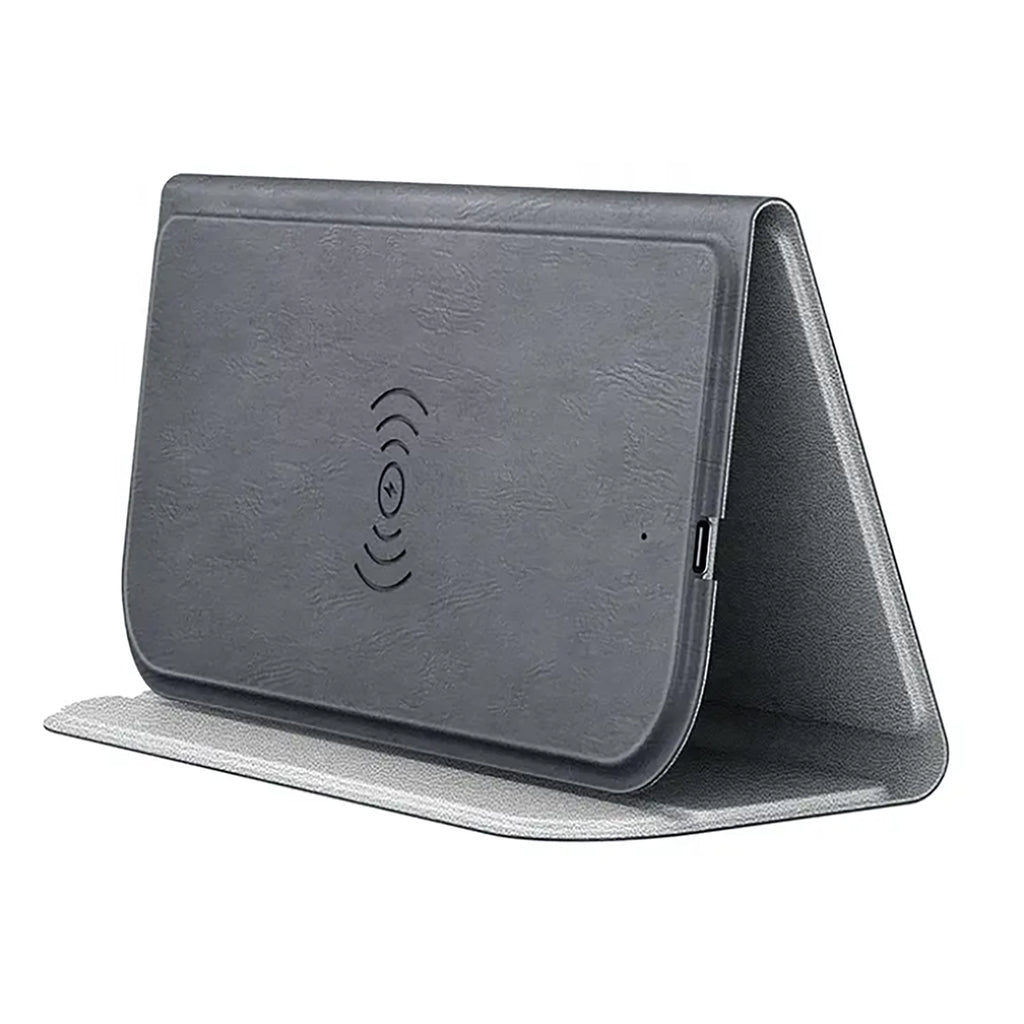 2 In 1 Pu Leather Folding Mouse Pad Wireless Charger