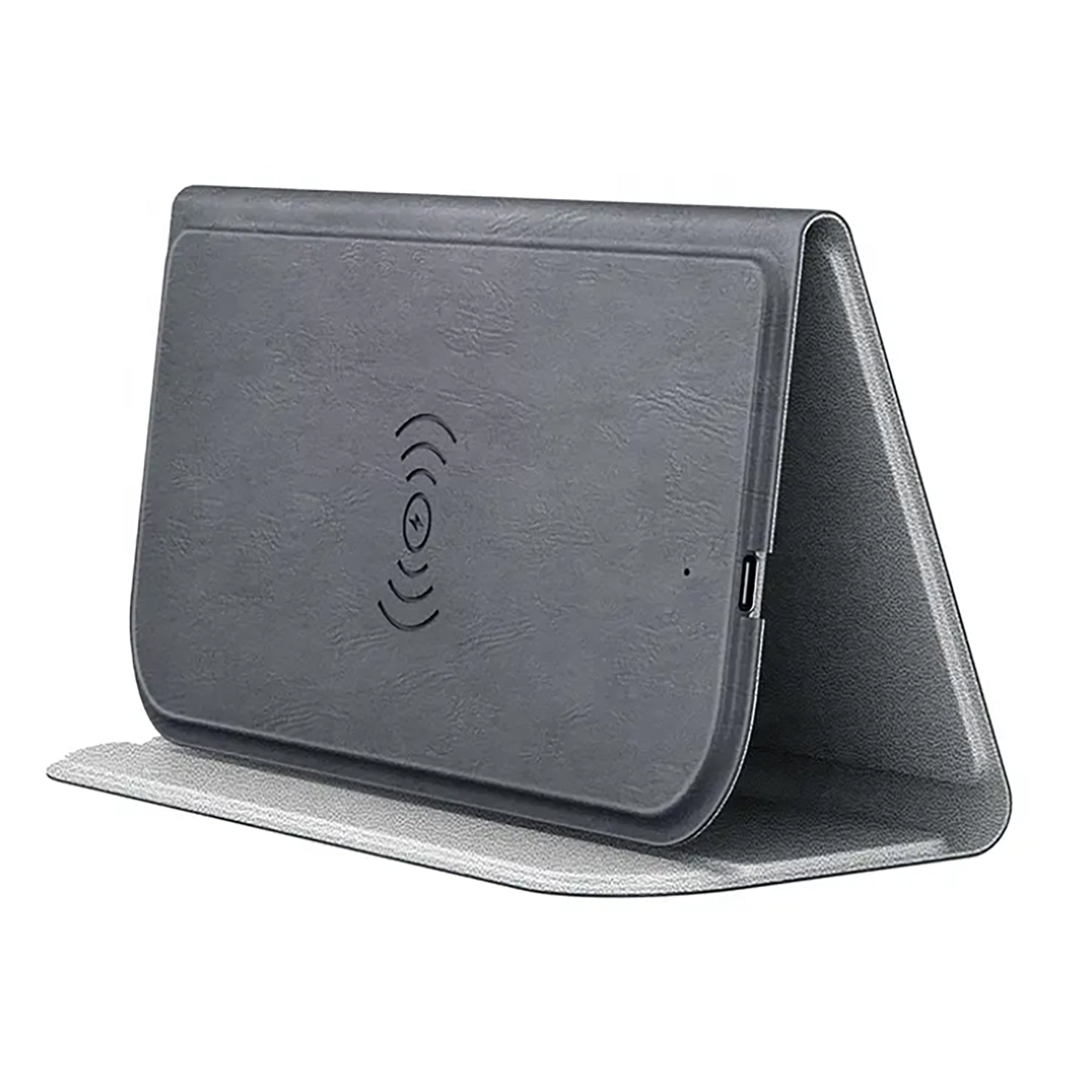 2 In 1 Pu Leather Folding Mouse Pad Wireless Charger