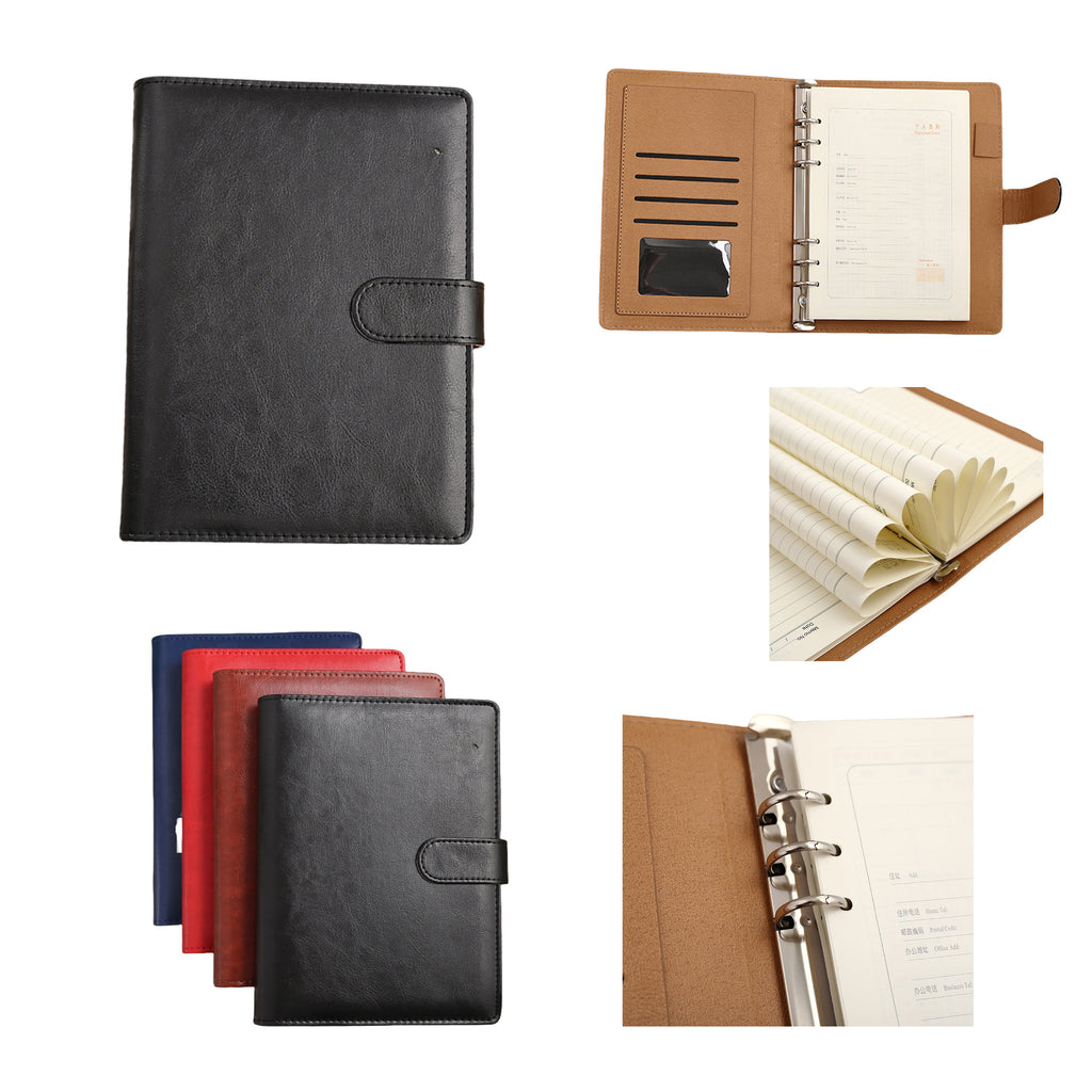 Custom Leather A5 Business Ring Notebook