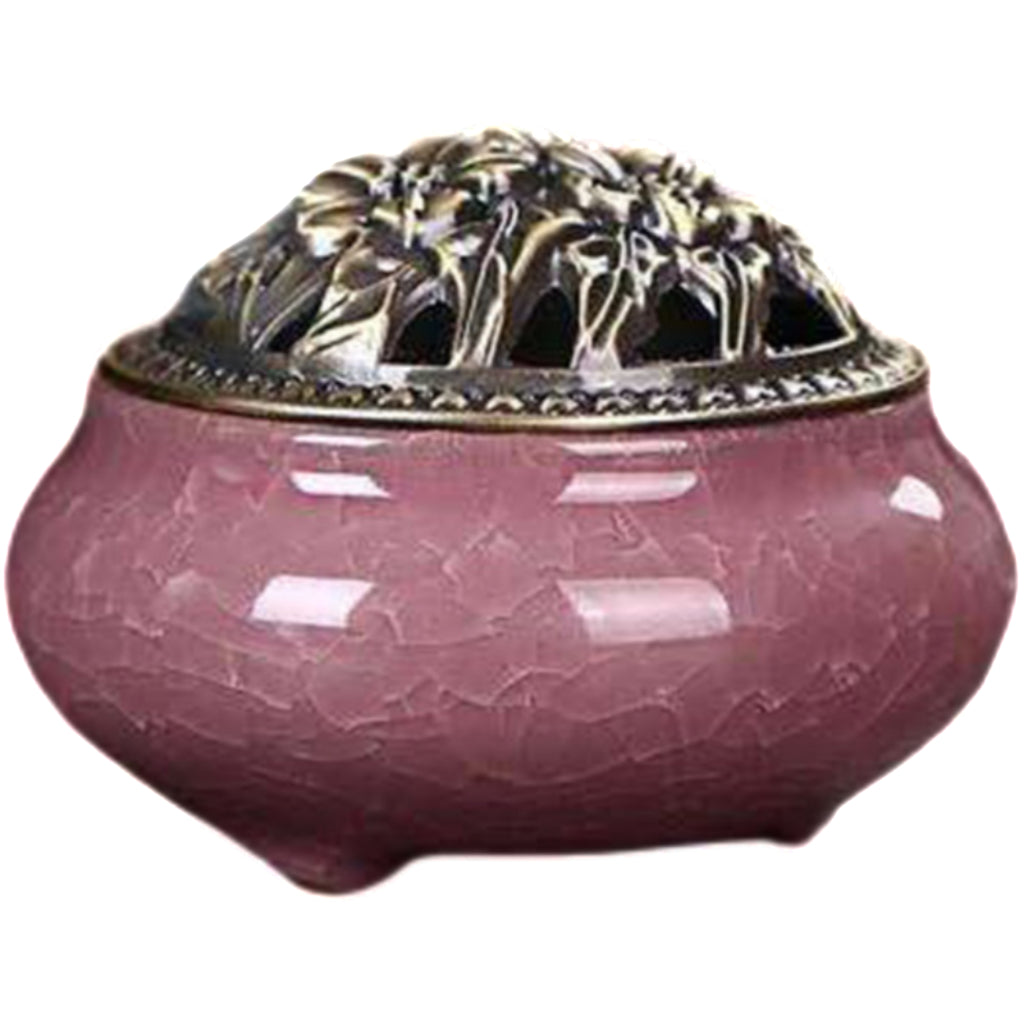 Crackled Ceramic Incense Burner Ornament