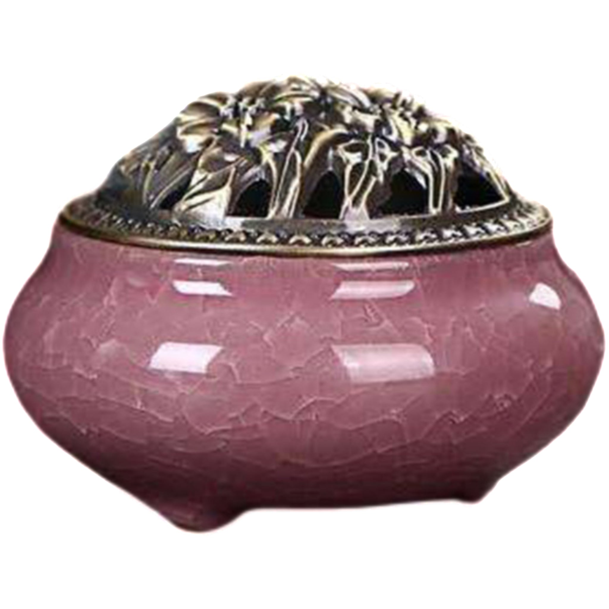 Crackled Ceramic Incense Burner Ornament