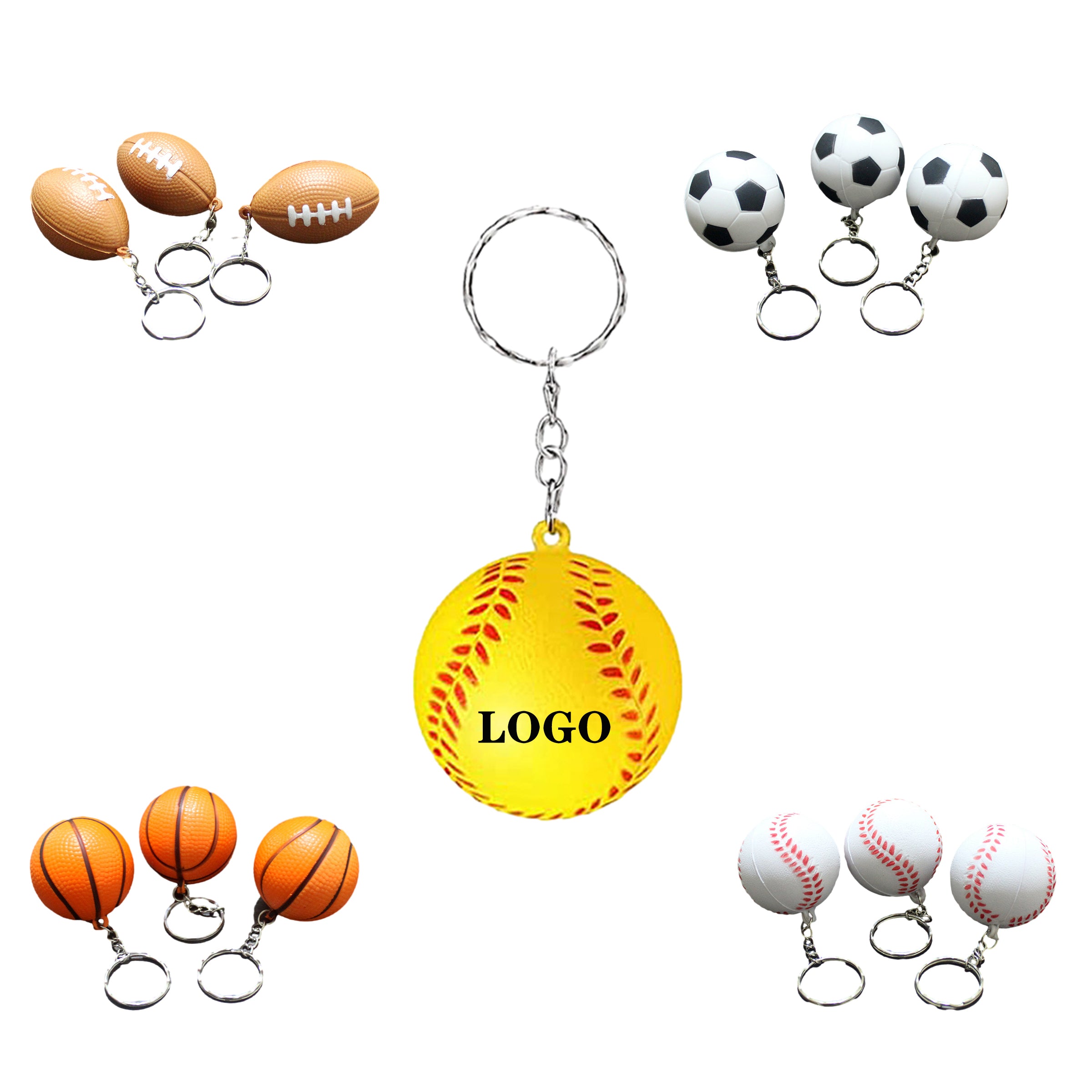 Sports Ball Pendant Keychain