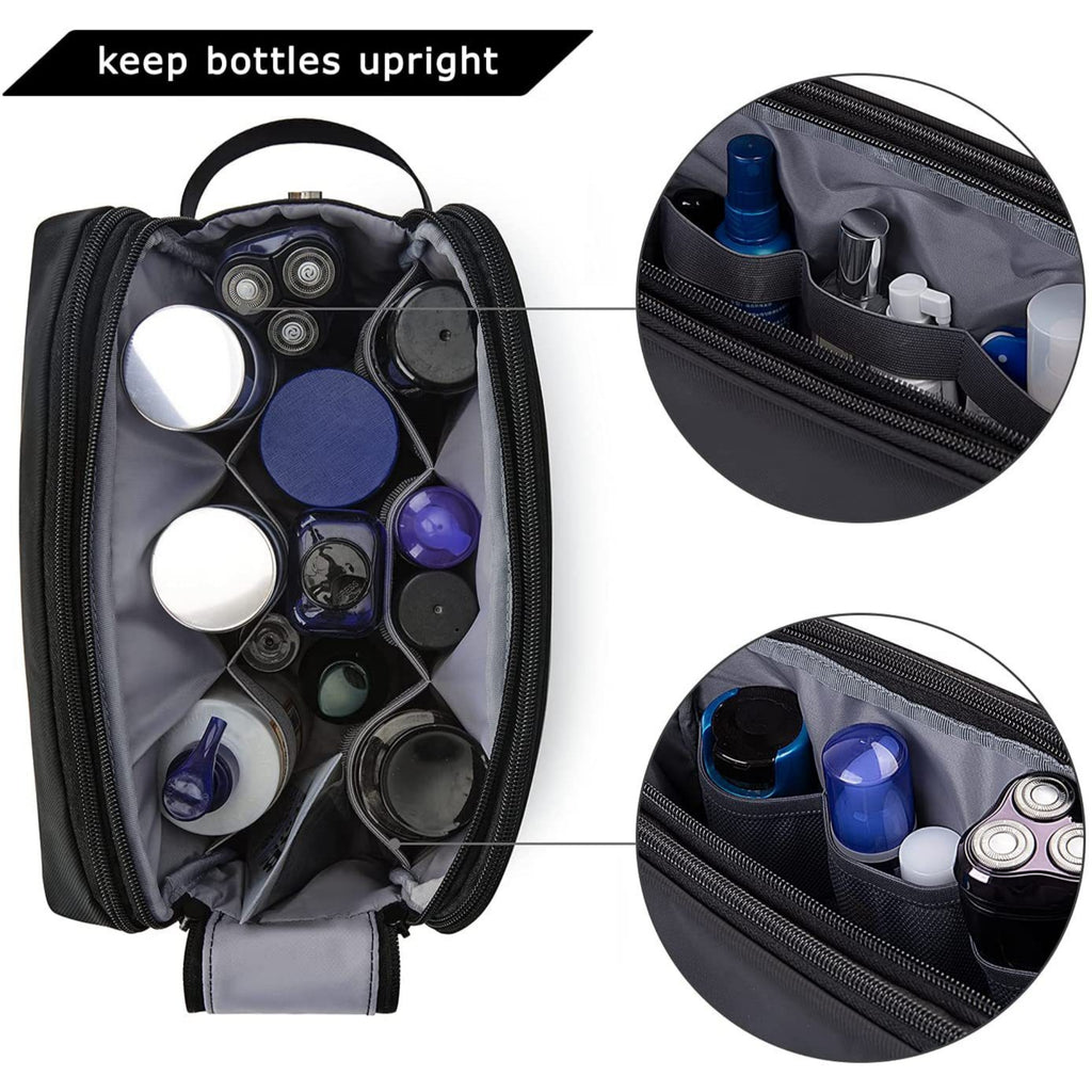 Large Capacity Multi Compartment Travel Toiletry Bag for Business Trips