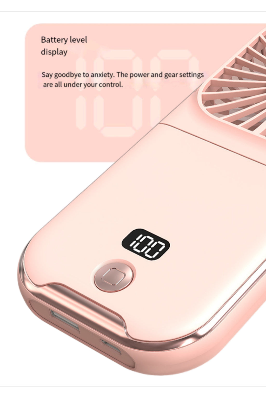 Neck Hanging Foldable Power Bank Fan