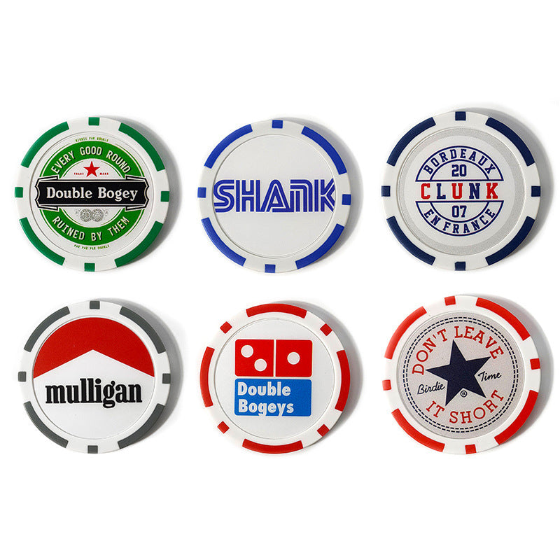 Poker Chip With Removable Ball Marker