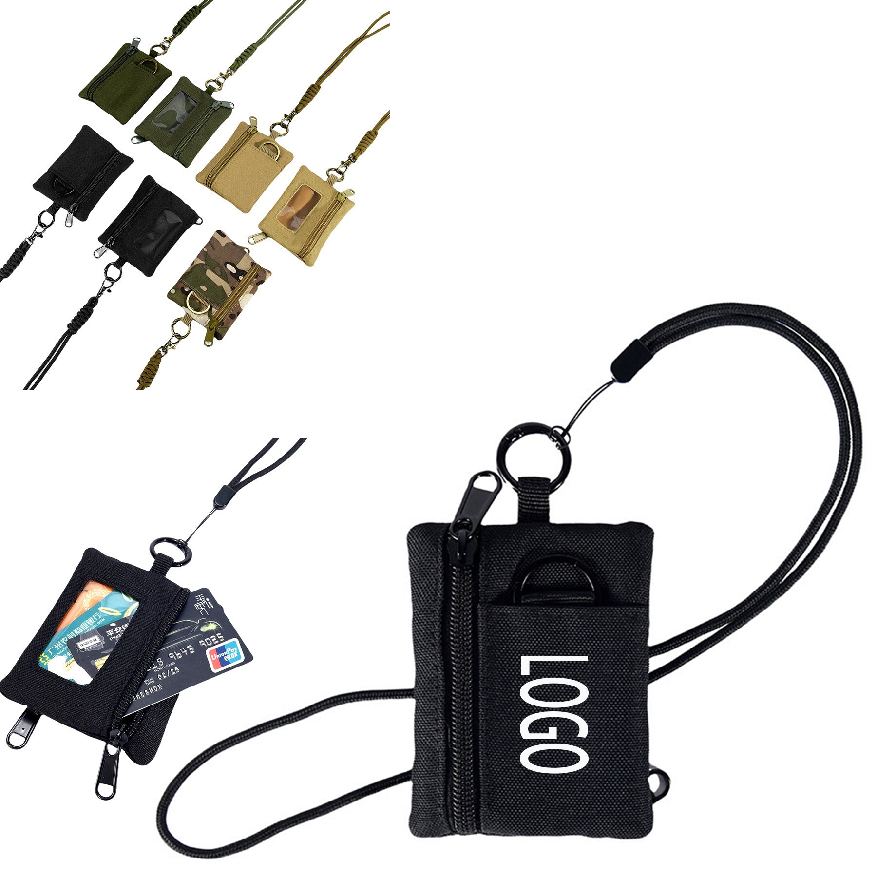 Outdoor Multifunctional Lanyard Card Pouch