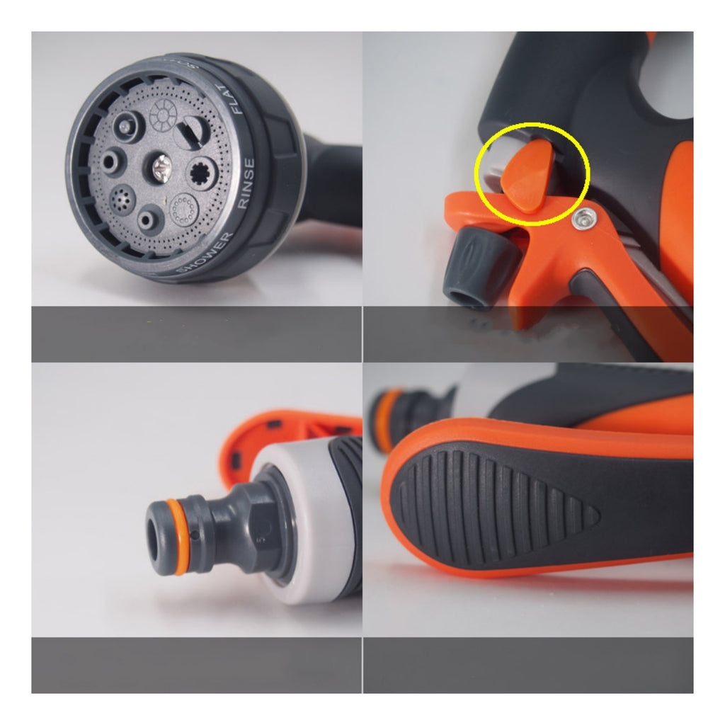 Garden Hose Nozzle With 8 Spray Patterns
