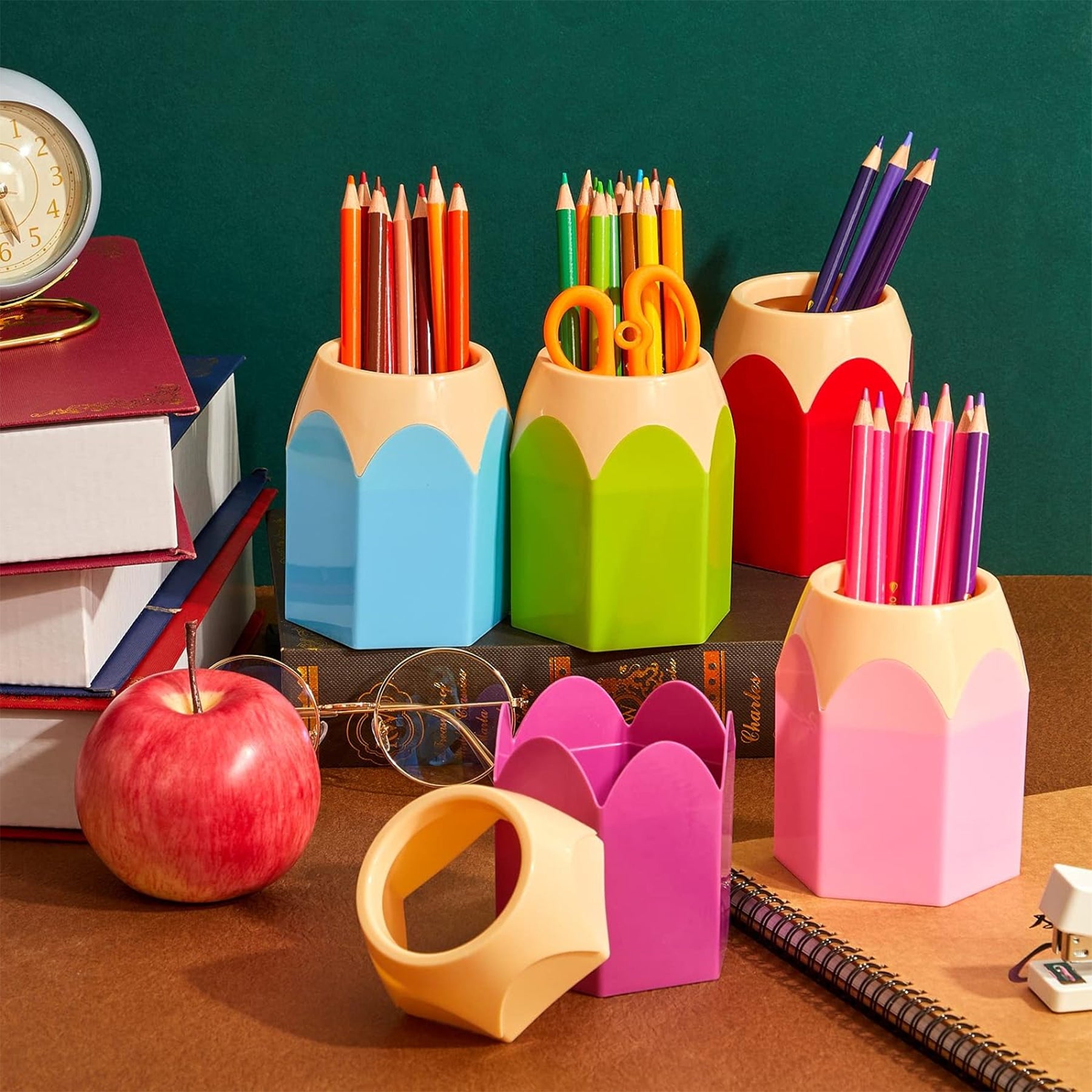 Plastic Pencil Shaped Pen Holders