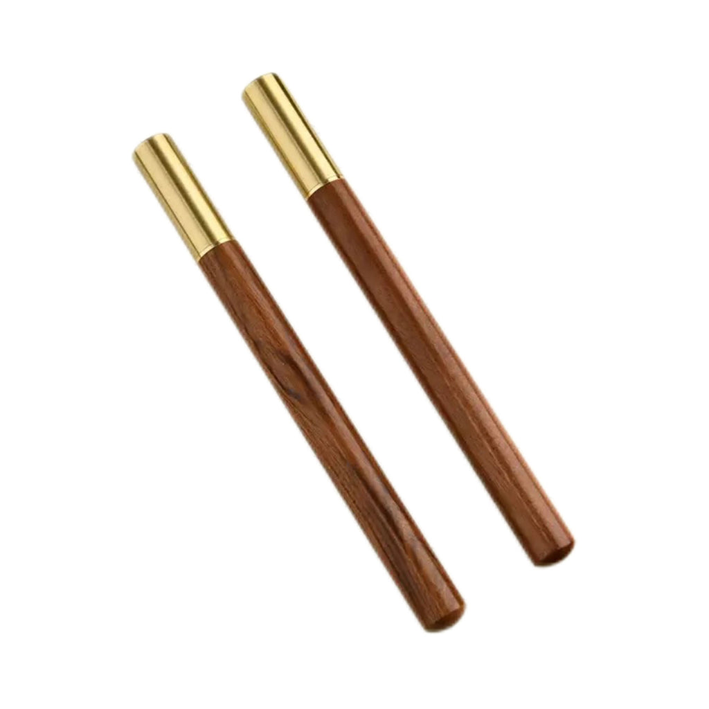 Metal Pen with Pear Blossom Wood Body and Brass Cap