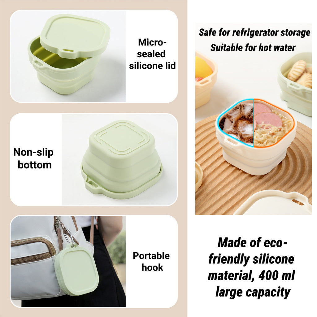 Food-Grade Silicone Foldable Bowl