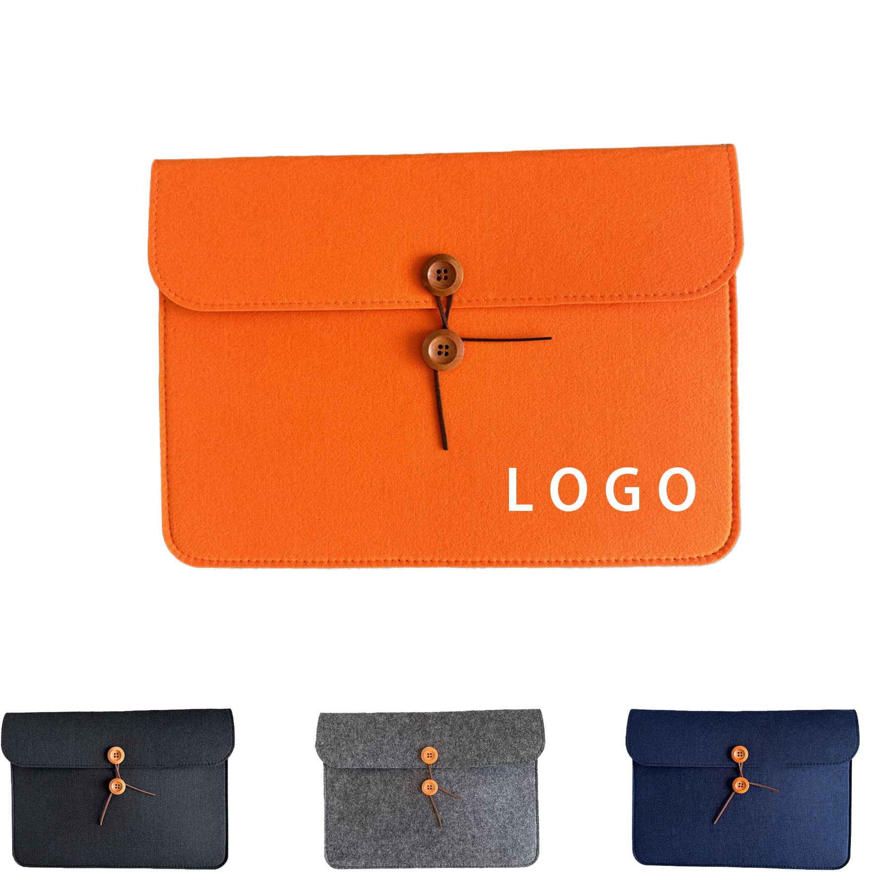 Felt Button File Folders