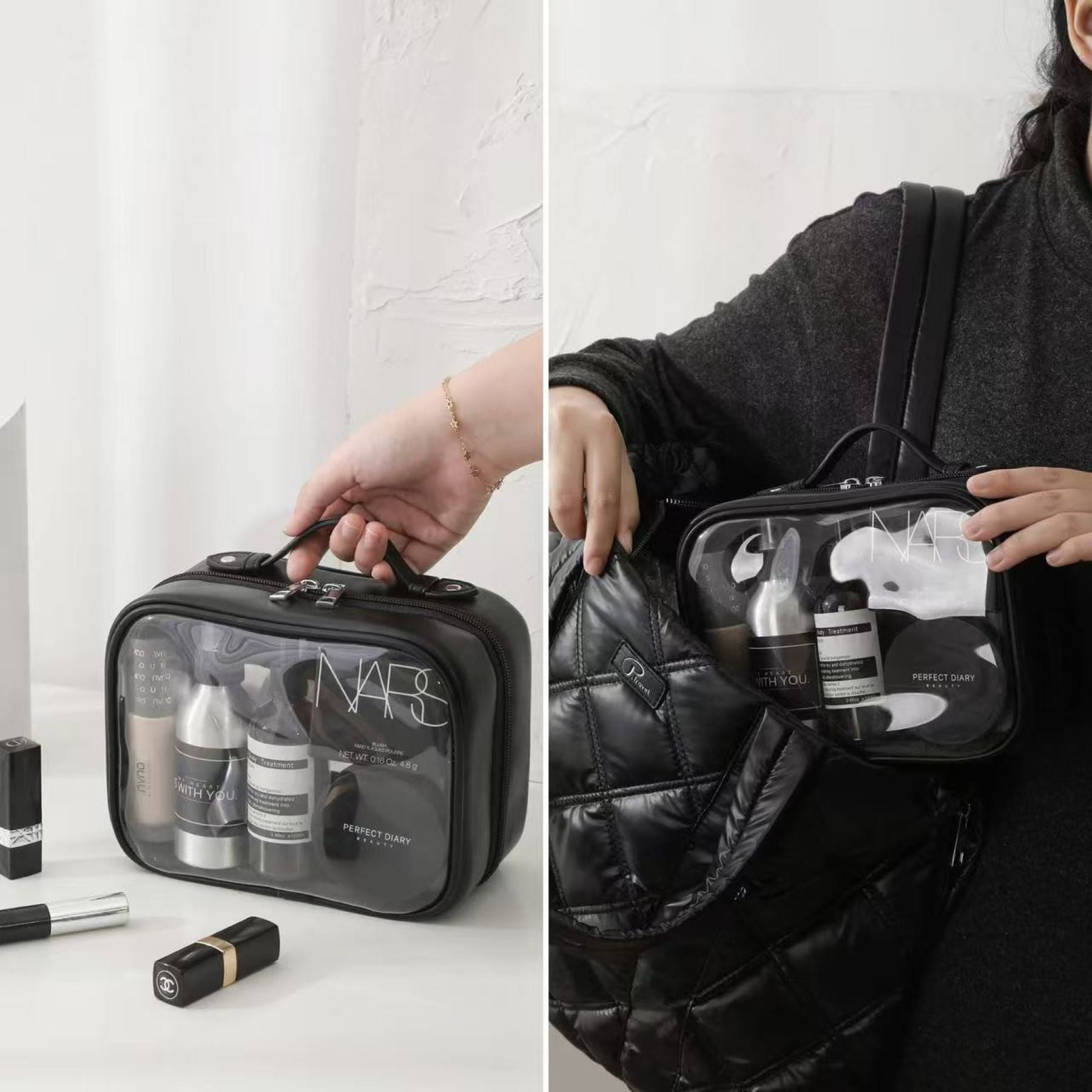 Transparent Portable Toiletry Bag