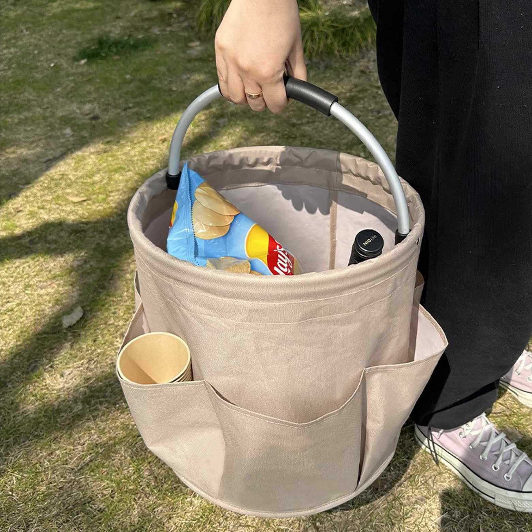 Handheld Oxford Cloth Picnic Basket
