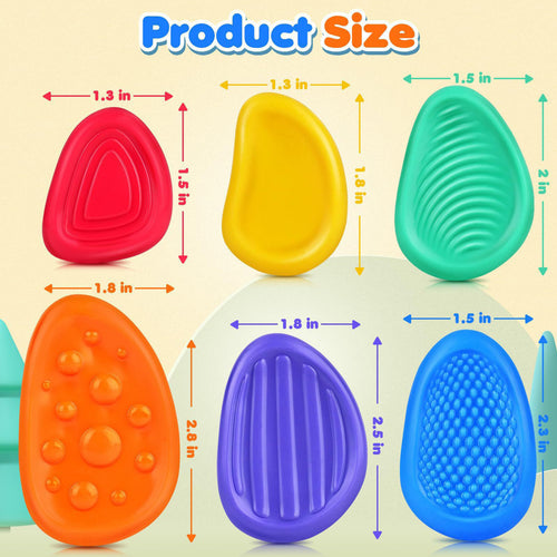 A Pack Of Six Intelligence Stone Shape Stress Relief Toys