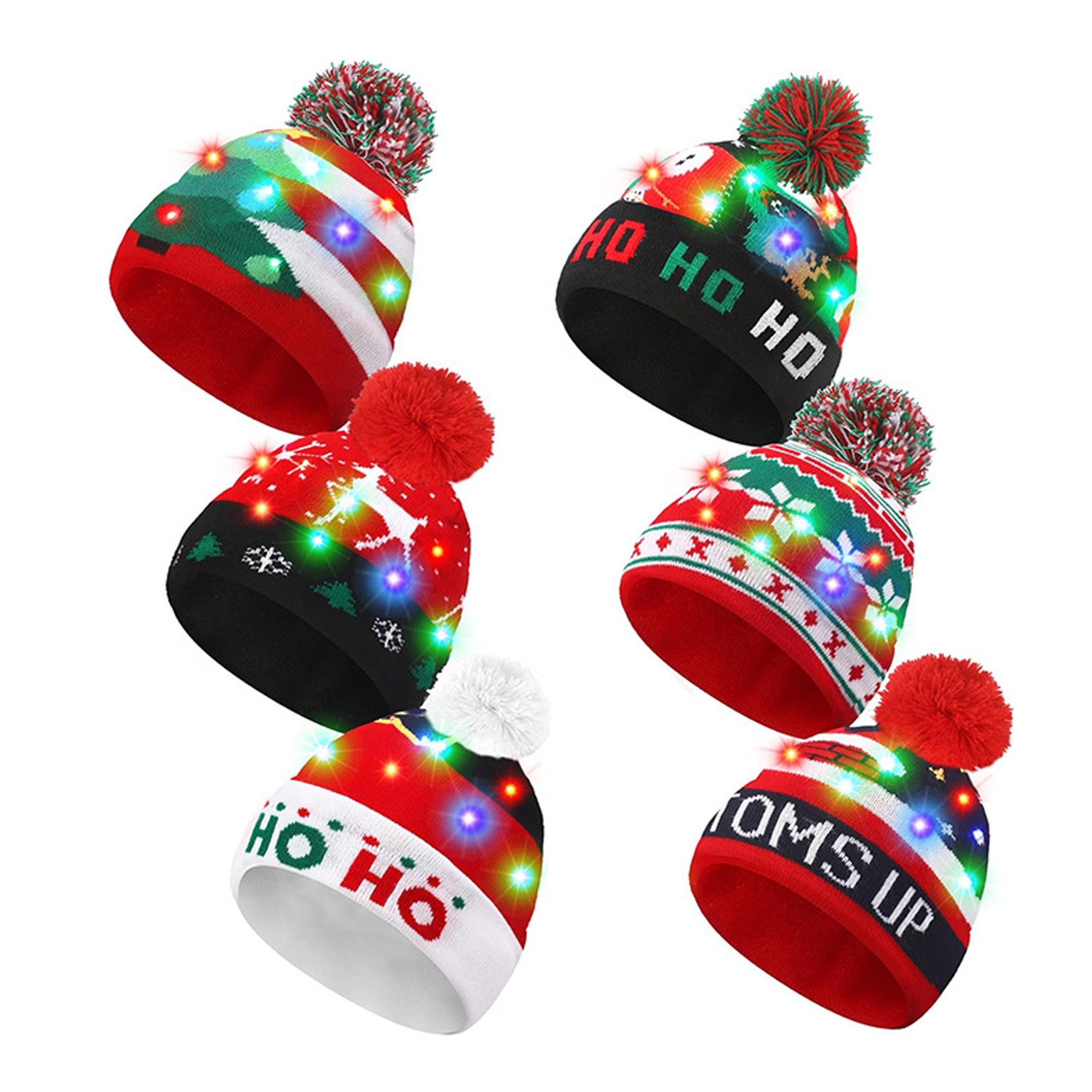 Led Light-Up Christmas Hats