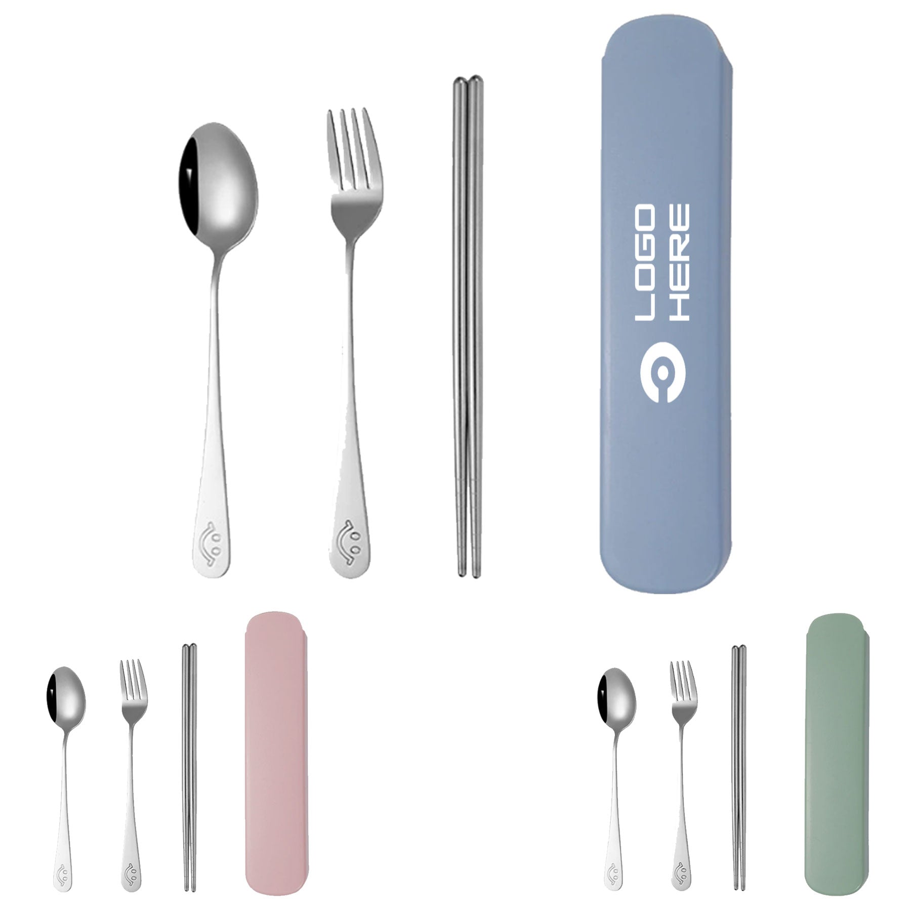Stainless Steel Portable Cutlery Smile Face