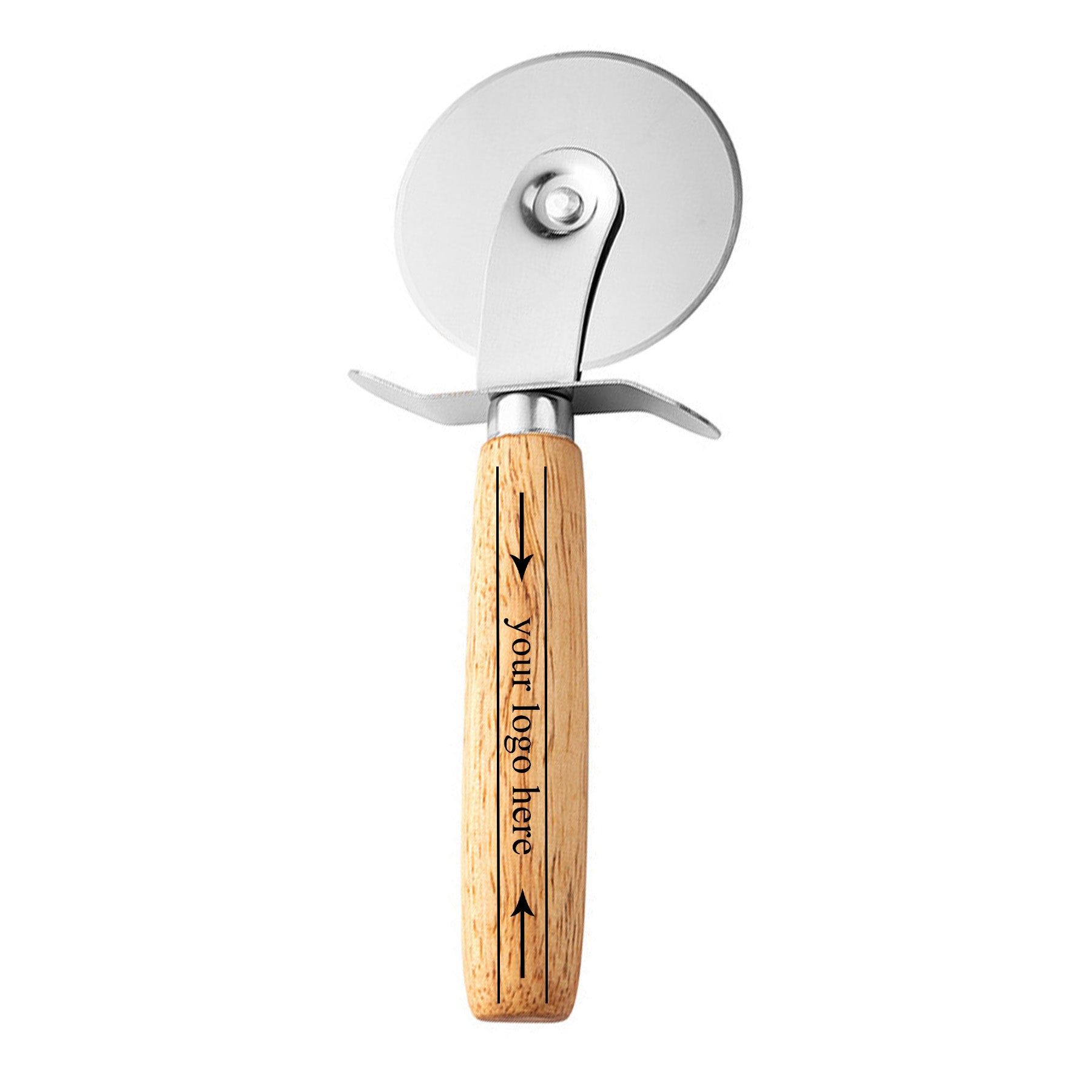 Wooden Handle Stainless Steel Pizza Cutter