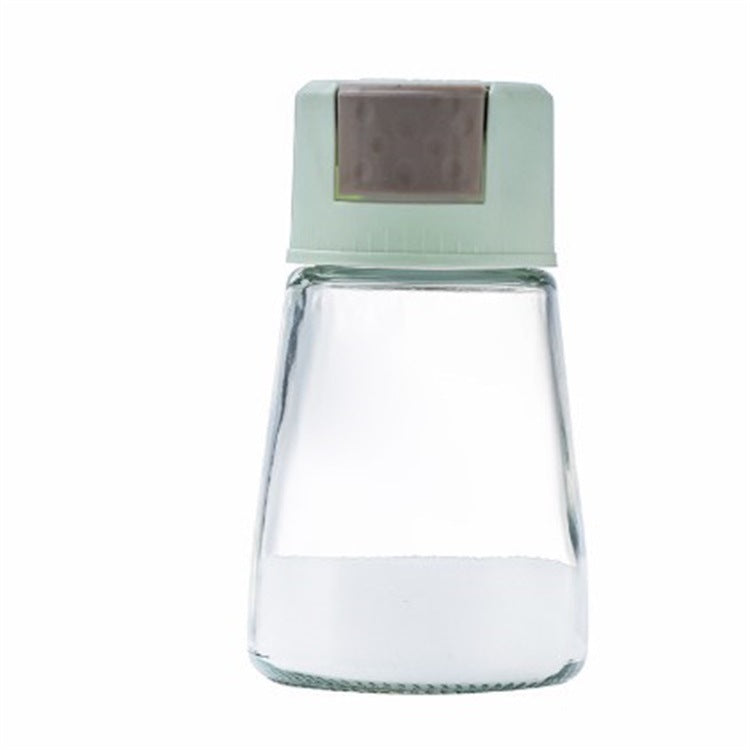 Kitchen Glass Press Type Seasoning Bottle & Jar