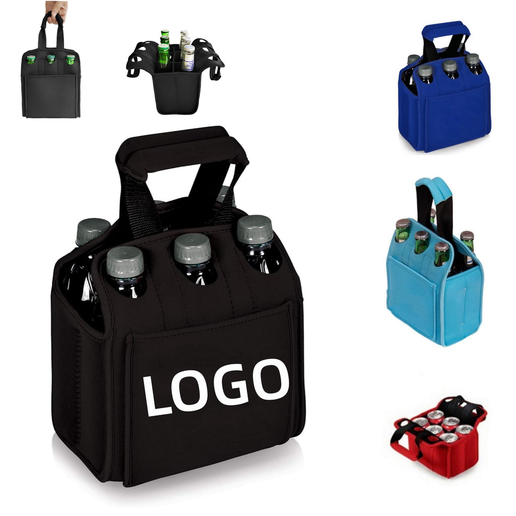 Imprinted Neoprene Six-Pack Tote Coolers