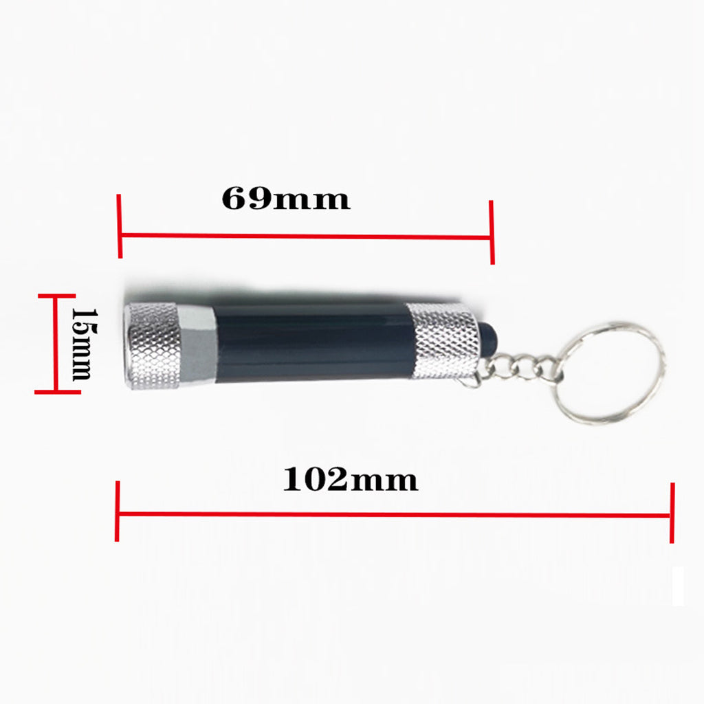 Bright Aluminum Alloy Flashlight With Keychain