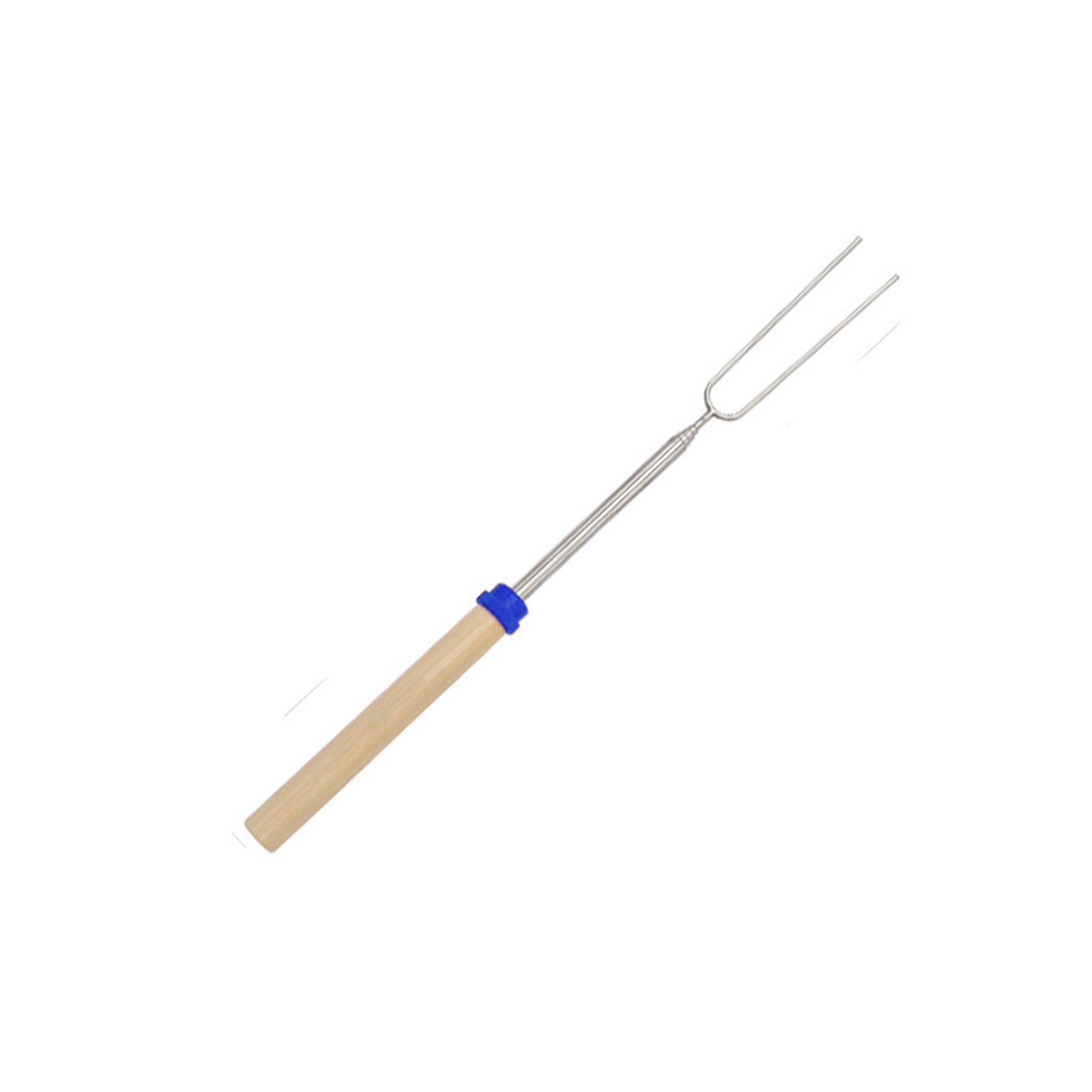 Stainless Steel Telescopic Wooden Handle Barbecue Fork