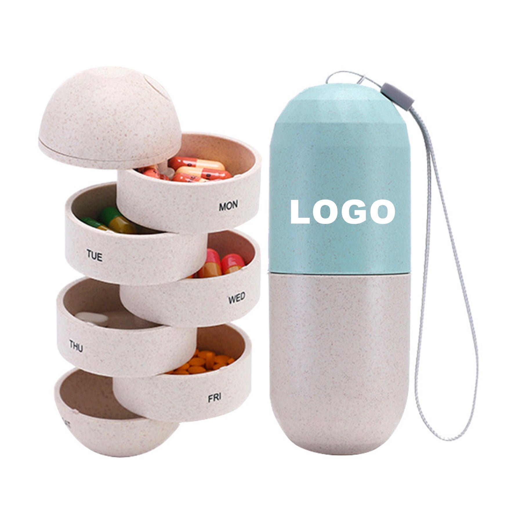 Waterproof 7-Day Pill Organizer For Travel