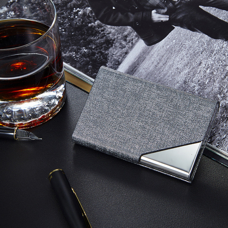 Stainless Steel Clamshell Business Card Case