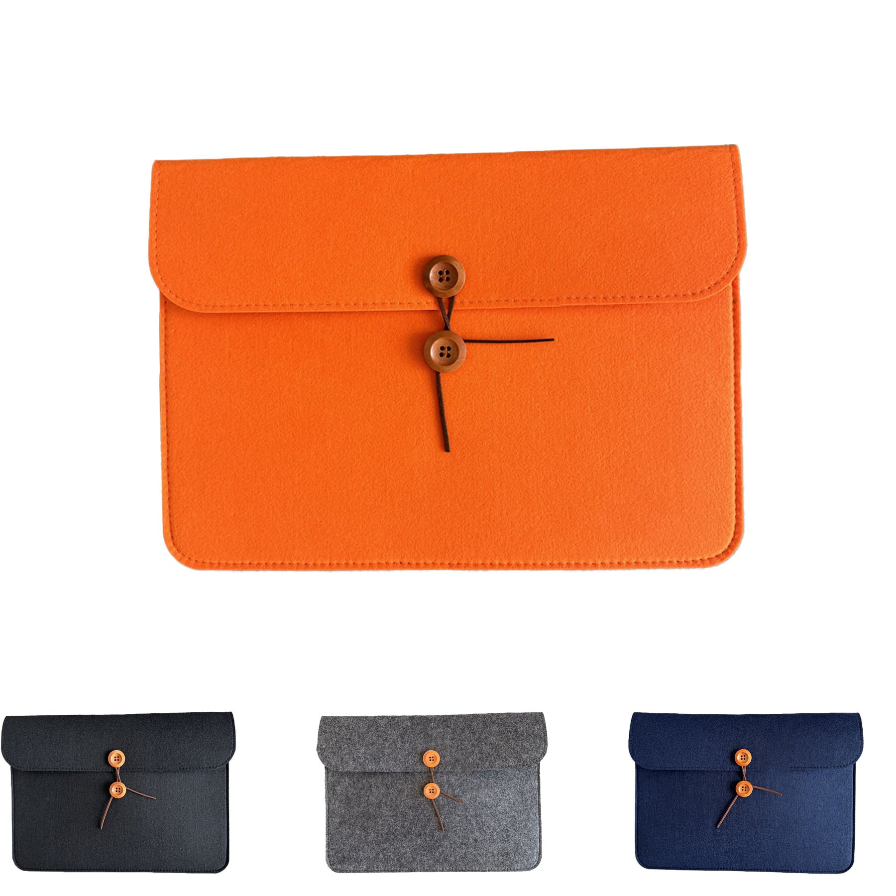 Felt Button File Folders