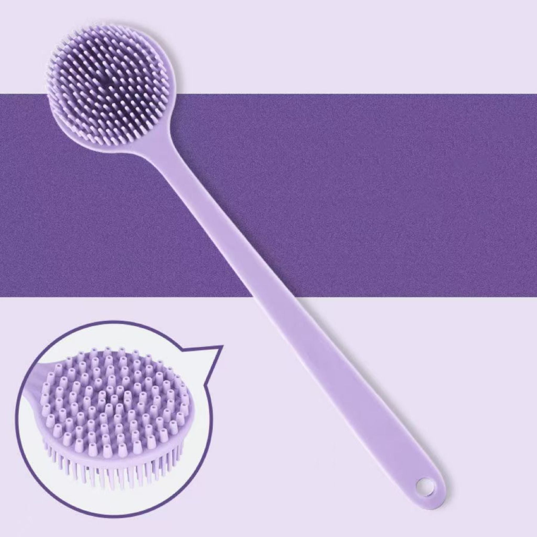 Long-Handled Silicone Shower Brush