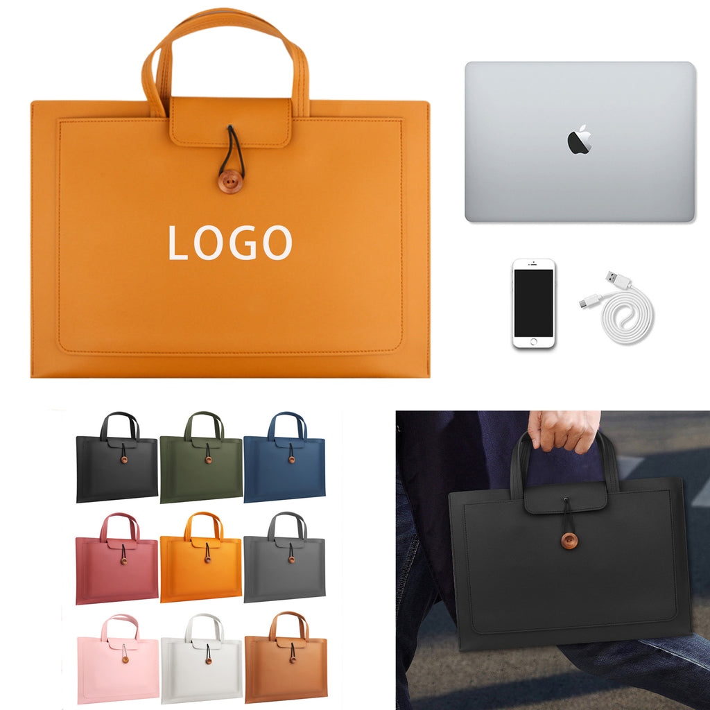 PU Leather Laptap Tote Bag