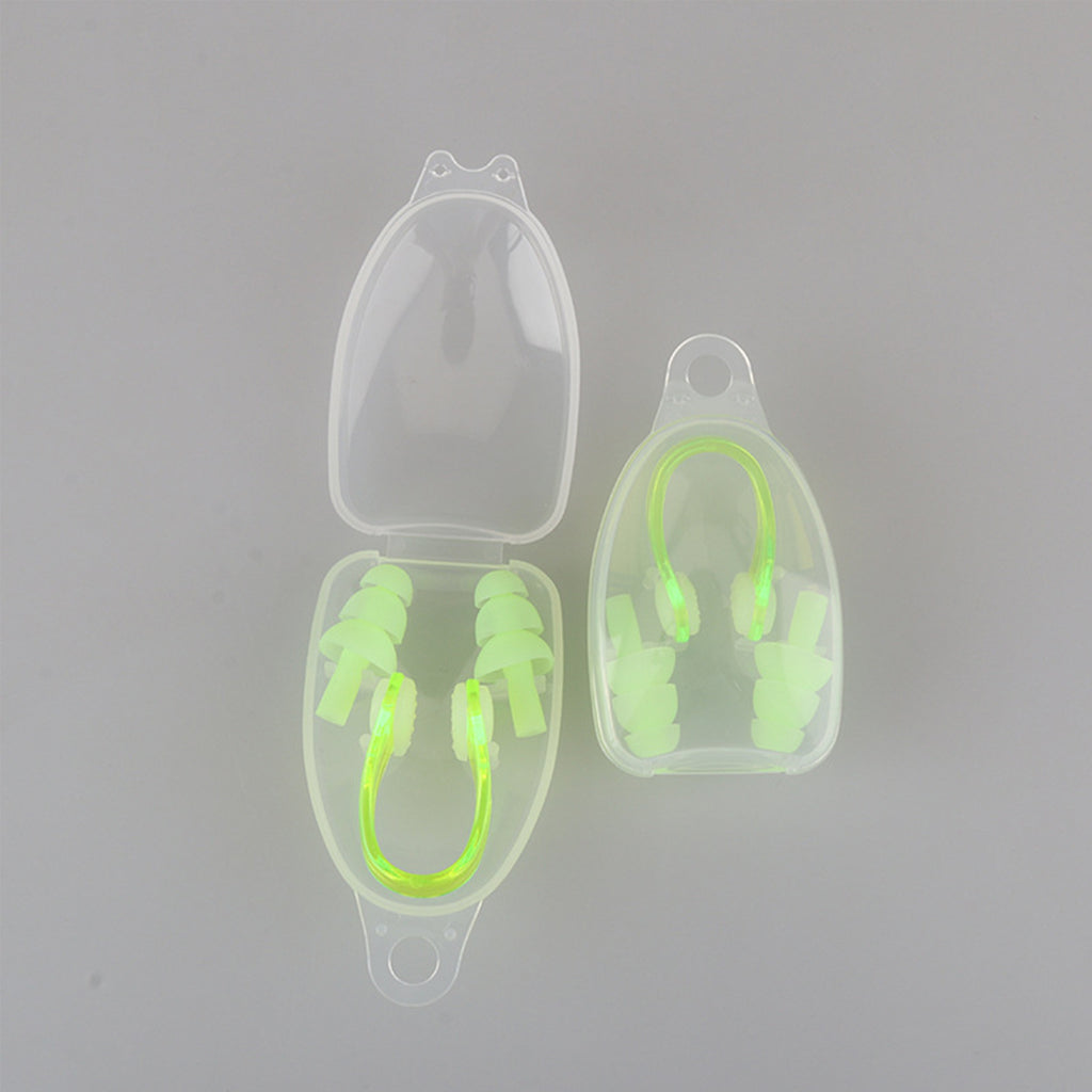 Silicone Nose Clip Ear Plugs Swimming Set