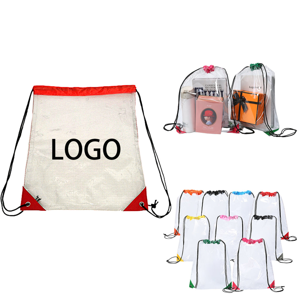 Clear PVC Drawstring Cinch Bag