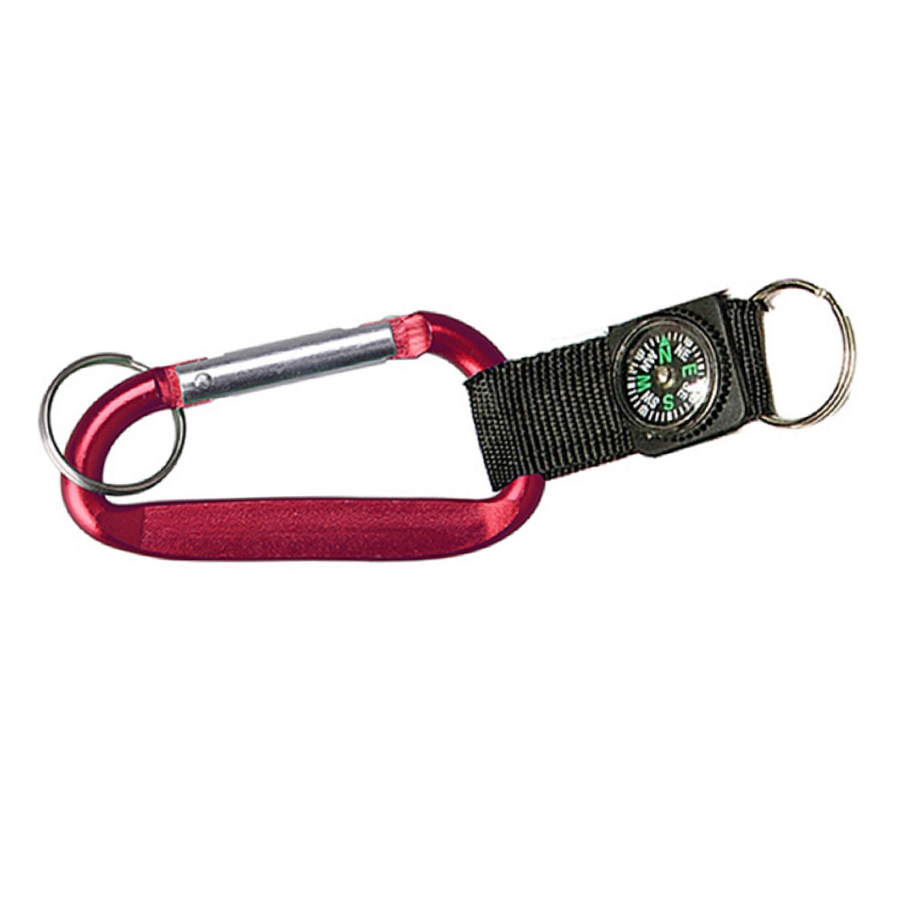 Carabiner Key Tag With Compass