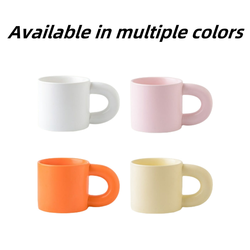 Ceramic Coffee Cup With A Thick Handle